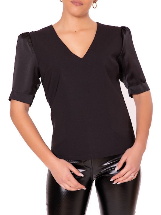Women's Blouse with 3/4 Sleeve Black