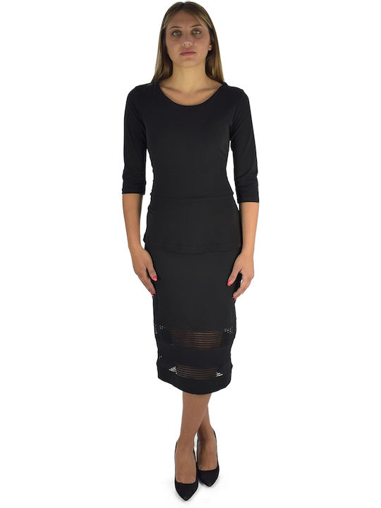 Women's Blouse 3/4 Sleeves Black