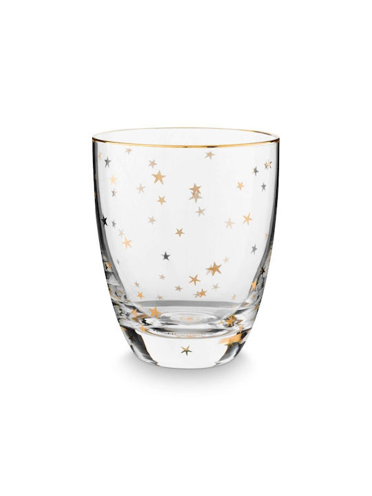 PiP Studio Royal Stars Pahar pentru apa din Sticlă în Culoare Aur 360ml 1buc