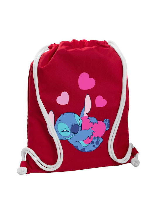 Koupakoupa Lilo & Stitch Hugs And Hearts Gym Backpack Red