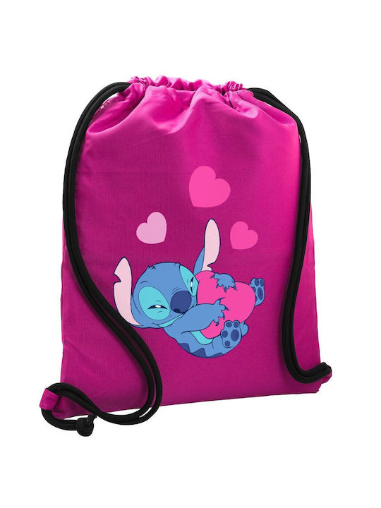 Koupakoupa Lilo & Stitch Hugs And Hearts Τσάντα Πλάτης Γυμναστηρίου Ροζ