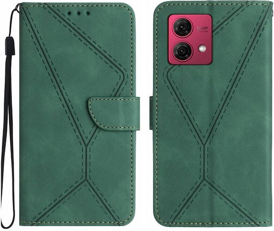 Stitching Embossed Wallet Πράσινο (Motorola Edge 40 Neo)
