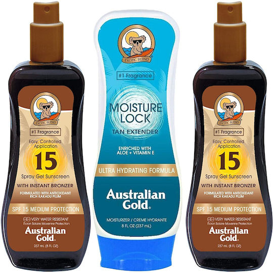 Australian Gold Мокроуър Лок Слънцезащитен Крем SPF 15 в Спрей 237мл