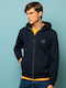 Blue Hooded Cardigan
