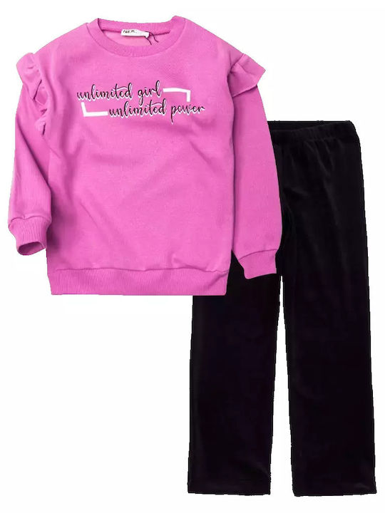 Nek Kids Wear Παιδικό Σετ Φόρμας ροζ