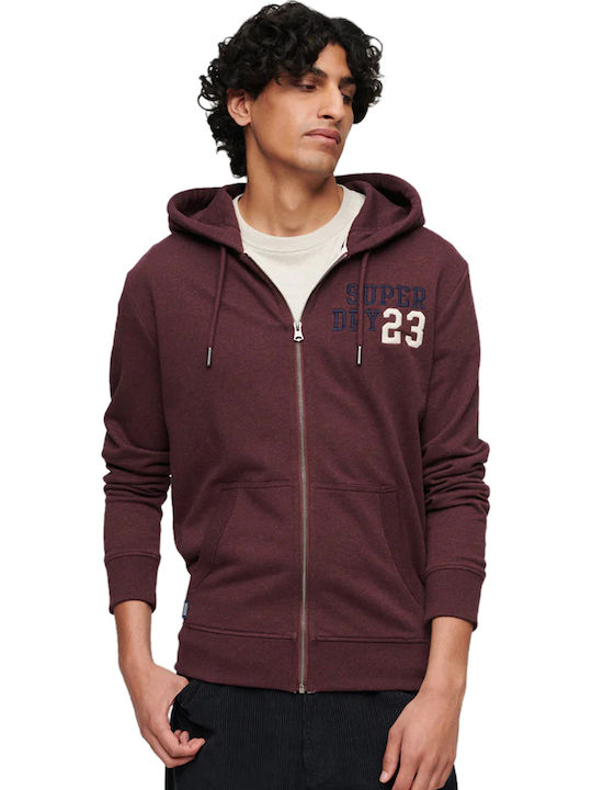 Superdry Superstate Бургундско с Качулка Superdry Superstate Бургундско с Качулка