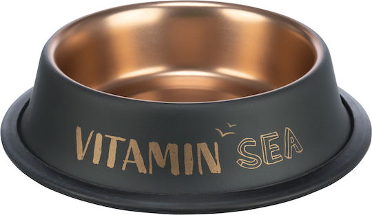 Trixie Be Nordic Edelstahl Schalen Futter für Hund & Katze auf Basis von 2x 23cm in Schwarz Farbe