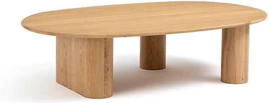 Oval Beistelltisch Holz Oak wood B33xT130xH80cm