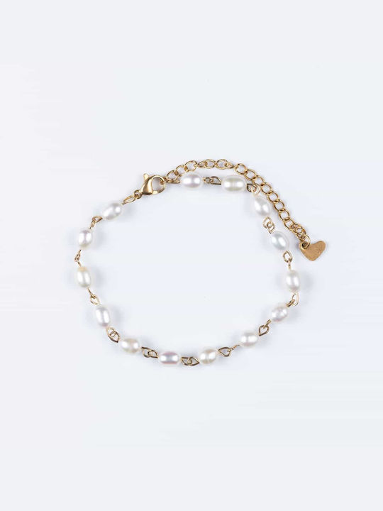 Cuoro Bracelet with Pearls