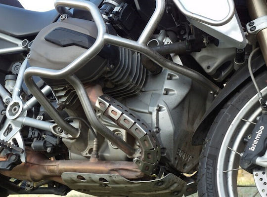 Moto Discovery Protecție evacuare motocicletă BMW R 1200 GS Aventură Argintiu