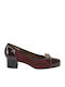 Pantofi cu toc Burgundy