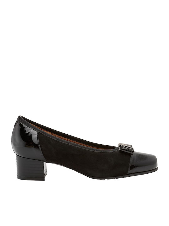 Leather Black Low Heels