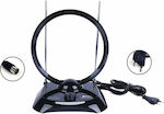 Dvb-t-fd-o Indoor TV Antenna (with power supply) Black Connection via Coaxial Cable