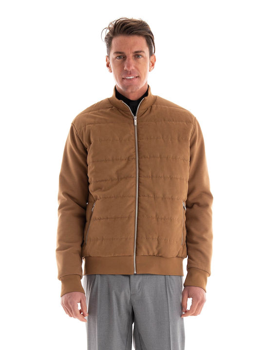 Karl Lagerfeld Men's Winter Bomber Jacket Camel.