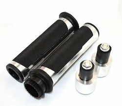 Motorcycle Grips in Silver Colour