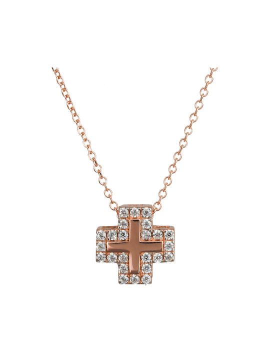 Roségold Kreuz 14K