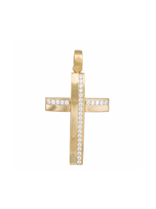 Damen Gold Kreuz 14K