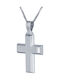 Triantos Herren Weißgold Kreuz 14K