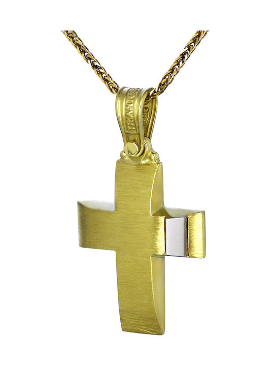 Triantos Herren Gold Kreuz 14K