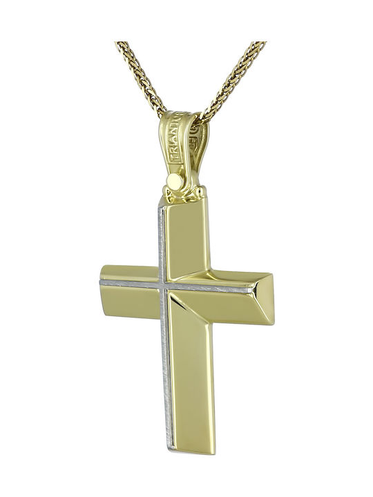 Triantos Herren Gold Kreuz 14K