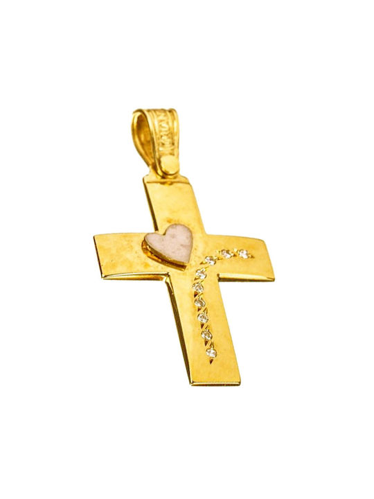 Triantos Damen Gold Kreuz 14K