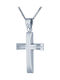 Triantos Men's White Gold Cross 14K