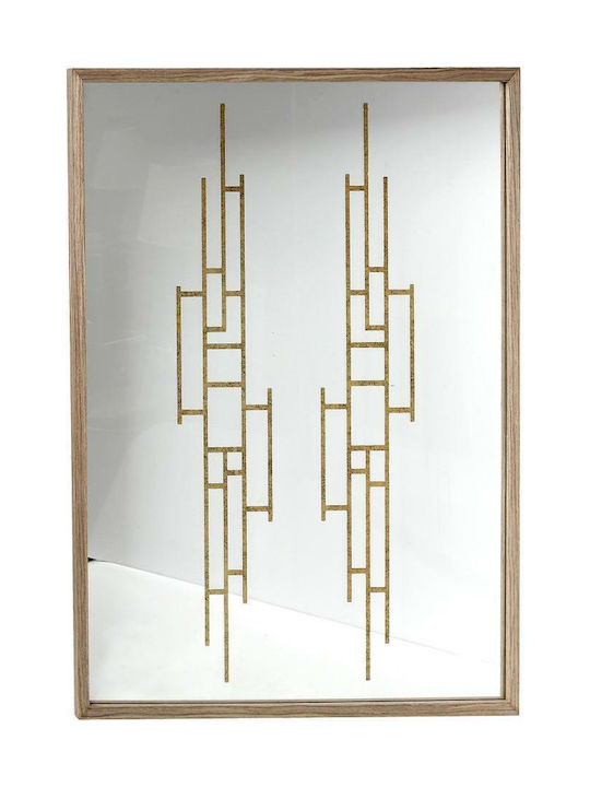 Wall Mirror with Gold Frame 70x60cm 1pcs