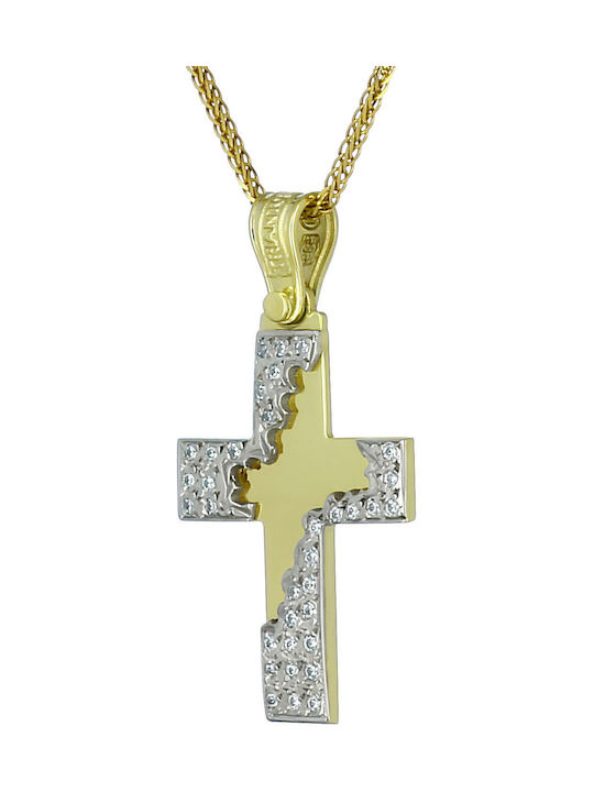 Triantos Damen Gold Kreuz 14K