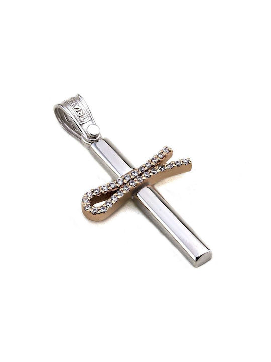 Triantos Women's White Gold Cross 14K Κορίτσι