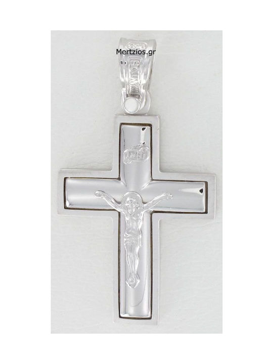 Triantos White Gold Cross 14K