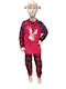 Join Kinder Schlafanzug Winterlich Fleece Rot