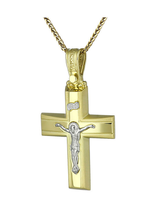 Triantos Herren Gold Kreuz 14K