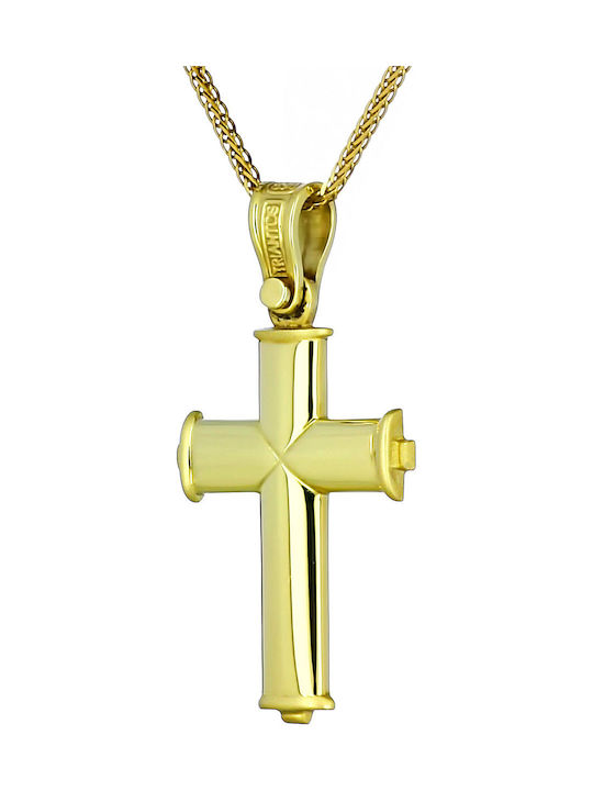 Triantos Herren Gold Kreuz 14K