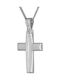 Triantos Men's White Gold Cross 14K