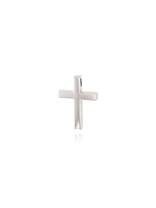 Triantos Damen Weißgold Kreuz 14K