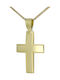 Triantos Crucifix De Aur 18 Carate Pentru Bărbați Fără Lanț
