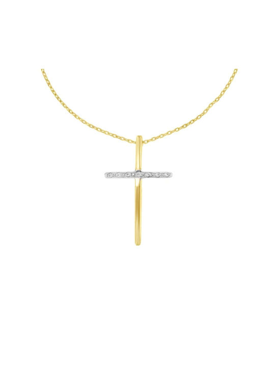 Eforo Women's Gold Cross 14K