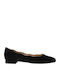 Lederne Damen Ballerinas in Schwarz Farbe