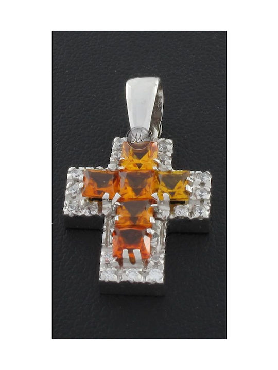 Mertzios.gr White Gold Cross 14K