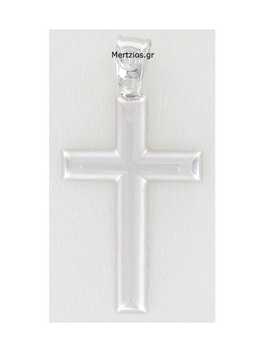 Mertzios.gr White Gold Cross 14K