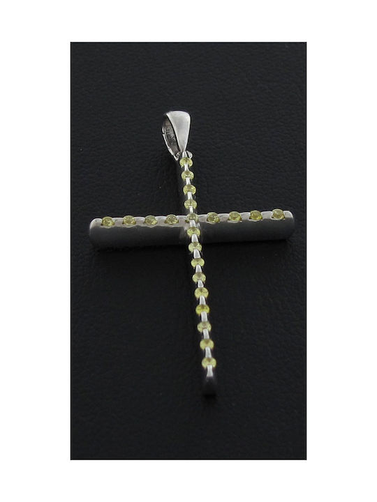 Mertzios.gr White Gold Cross 18K