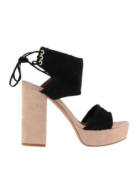 Kalogirou Leather Women's Sandals Black
