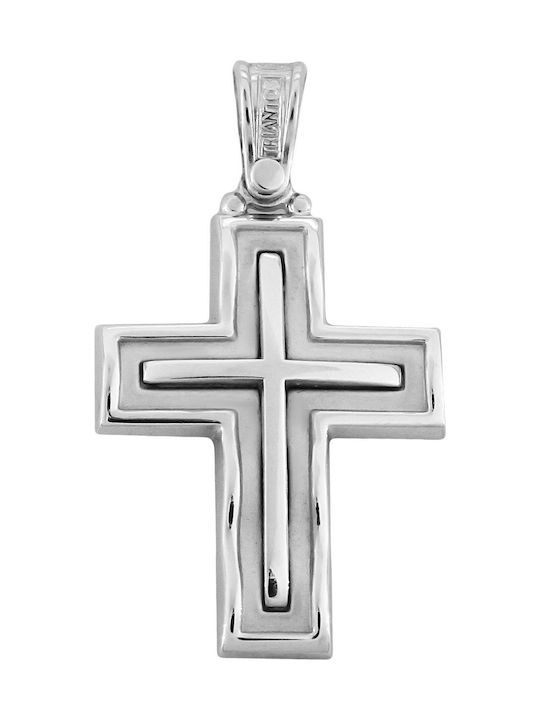 Triantos White Gold Cross 14K