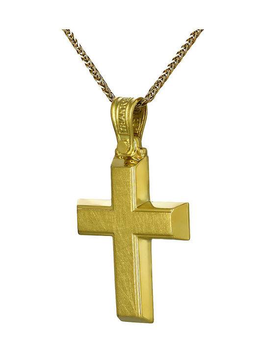 Triantos Herren Gold Kreuz 14K