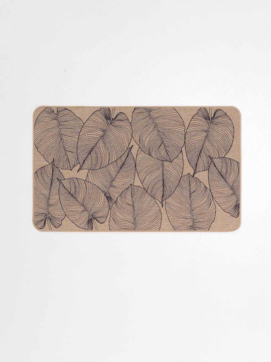 Entrance Mat Anti-slip made of Rubber L-c Jade Beige 45x75cm