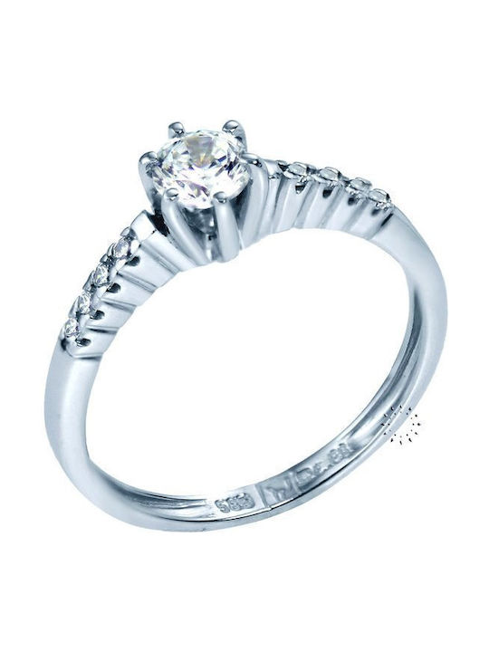 Savvidis Single Stone from White Gold 14K