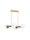 Alfa Pendant Light Brown for 4 Bulbs E14, E.14