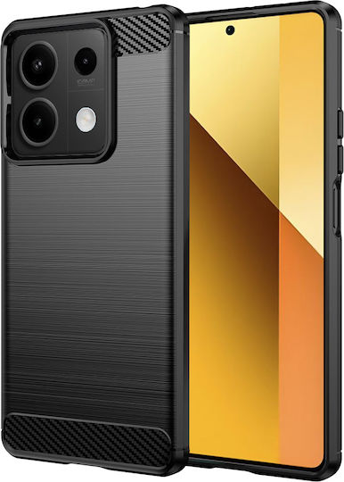 Techsuit Carbon Задна корица Силикон Черен (Redmi Note 13 5G)