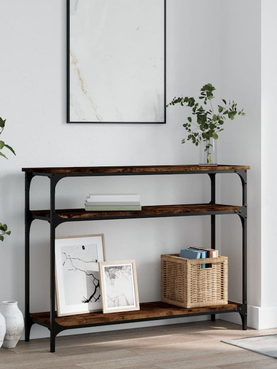 Console Table Wood & Metal Καπνιστή Δρυς L100xW...