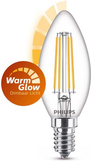 Philips Bec LED 2.5W 97mm pentru Soclu E14 Alb cald 340lm
